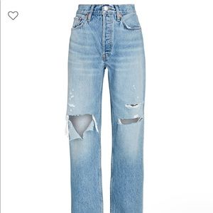 RE/DONE Sunfaded destroy 90s comfy jean size 24